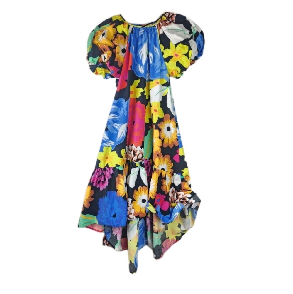 Christopher John Rogers x Target Puff Sleeve Floral Tropical Dress Small